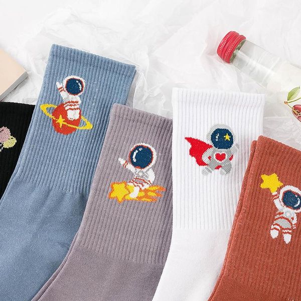 men's socks spring summer couple solid color ins tide embroidery astronaut net red fashion wild tube sport cycling, Black
men's socks spring summer couple solid color ins tide embroidery astronaut net red fashion wild tube sport cycling, Black