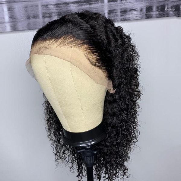 13x4 kinky curly wave wig lace front human hair wigs short bob 150% pre plucke remy brazilian for black women1, Black;brown
13x4 kinky curly wave wig lace front human hair wigs short bob 150% pre plucke remy brazilian for black women1, Black;brown