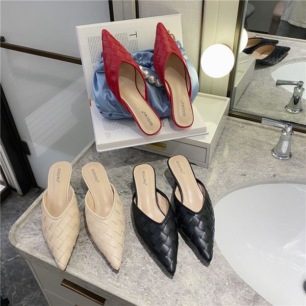 slippers woven women sandals pointed toe blue/beige/red casual slides thin low heels summer beach shoes woman size 35-39 kjbd, Black
slippers woven women sandals pointed toe blue/beige/red casual slides thin low heels summer beach shoes woman size 35-39 kjbd, Black