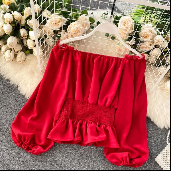 spring autumn korean the solid womens shirt color one line collar lantern sleeve strapless pullover blouse ll949, White
spring autumn korean the solid womens shirt color one line collar lantern sleeve strapless pullover blouse ll949, White