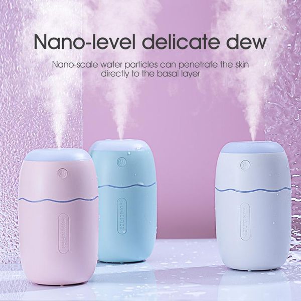 cleaning air humidifier gentle 280ml usb silent night light aroma diffuser continuous/ intermittent spray can work for 6-12 hours 
cleaning air humidifier gentle 280ml usb silent night light aroma diffuser continuous/ intermittent spray can work for 6-12 hours