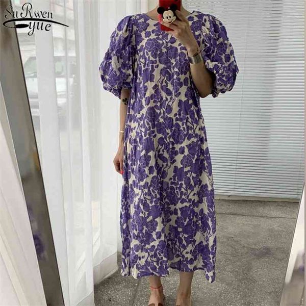 o neck puff sleeve summer dress women robe femme casual loose floral printed dresses female korean vintage vestidos 14389 210510, Black;gray
o neck puff sleeve summer dress women robe femme casual loose floral printed dresses female korean vintage vestidos 14389 210510, Black;gray