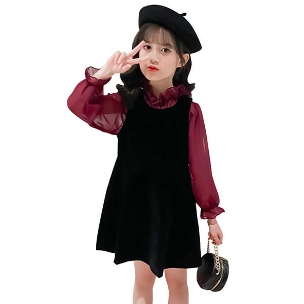 kids clothes girls blouse + dress clothing for patchwork teenage spring costumes children 210528, White
kids clothes girls blouse + dress clothing for patchwork teenage spring costumes children 210528, White