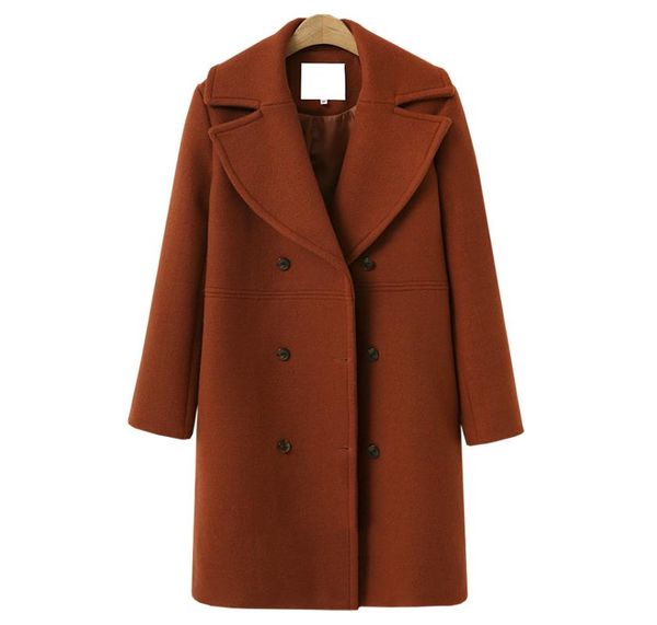 women's wool & blends fashion slim women long winter blend coat casual solid and jacket double breasted outerwear, Black
women's wool & blends fashion slim women long winter blend coat casual solid and jacket double breasted outerwear, Black