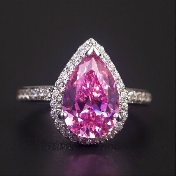 cluster rings water drop 3ct lab pink sapphire diamond ring 925 sterling silver bijou engagement wedding band for women bridal jewelry, Golden;silver
cluster rings water drop 3ct lab pink sapphire diamond ring 925 sterling silver bijou engagement wedding band for women bridal jewelry, Golden;silver
