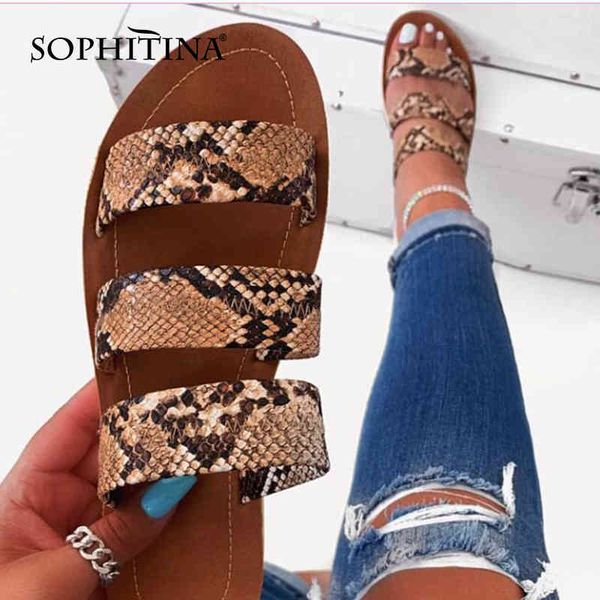 sophitina ladies slippers bright color snake skin texture indoor shoes flat matching soft sandals outdoor womens shoes ao140 210513, Black
sophitina ladies slippers bright color snake skin texture indoor shoes flat matching soft sandals outdoor womens shoes ao140 210513, Black