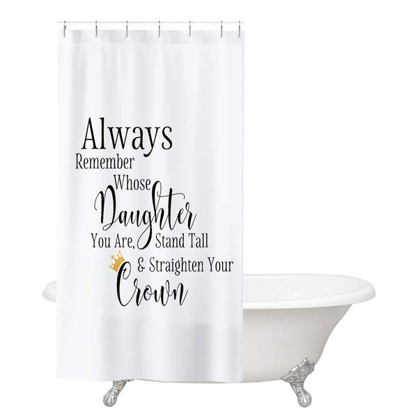motivational quote small shower curtain inspiration girl crowninch always remember whose daughter you are black white waterproof
motivational quote small shower curtain inspiration girl crowninch always remember whose daughter you are black white waterproof