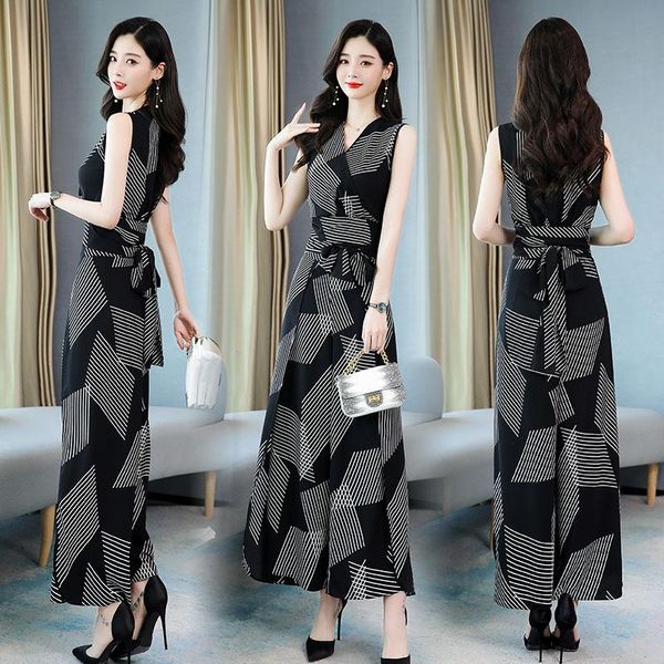 two piece dress women 3 sets 2021 summer woman sleeveless shirt blouse and wide leg pants trousers lady three suits, White
two piece dress women 3 sets 2021 summer woman sleeveless shirt blouse and wide leg pants trousers lady three suits, White