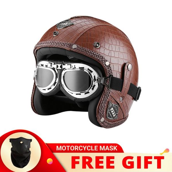 motorcycle helmets vintage pu leather open face helmet cafe racer retro chopper style motocross racing motorbike jet casco moto
motorcycle helmets vintage pu leather open face helmet cafe racer retro chopper style motocross racing motorbike jet casco moto