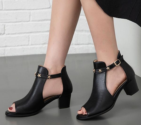 women summer chunky mid high heels sandals shoes woman peep ladies bride wedding pumps sandalias mujer sapato feminino n423, Black
women summer chunky mid high heels sandals shoes woman peep ladies bride wedding pumps sandalias mujer sapato feminino n423, Black