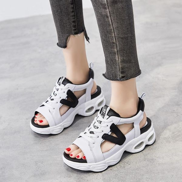 summer shoes women platform sandals genuine leather fashion brand ladies sweet woman height increasing yx2287, Black
summer shoes women platform sandals genuine leather fashion brand ladies sweet woman height increasing yx2287, Black