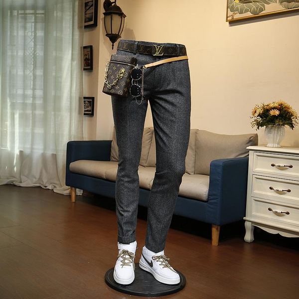 men's suits & blazers xm geeki business dress british and korean slim fit dark gray wool herringbone in autumn winter trousers, White;black
men's suits & blazers xm geeki business dress british and korean slim fit dark gray wool herringbone in autumn winter trousers, White;black