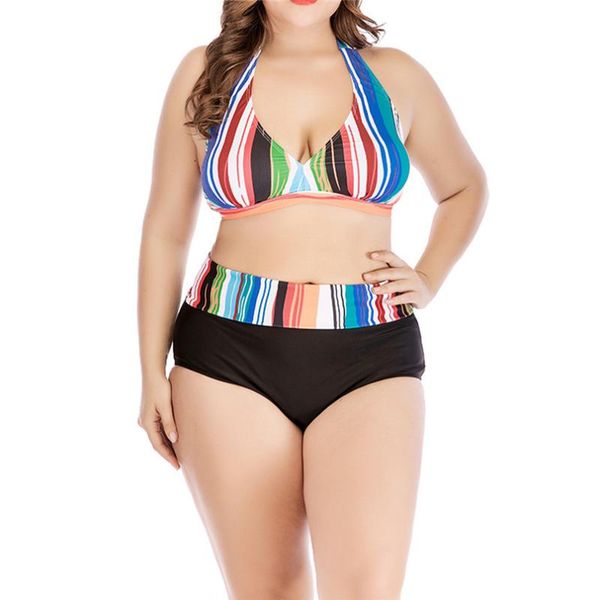 women's swimwear bikinis women plus size high waist rainbow stripe swimsuit push up padded bikin #2y09, White;black
women's swimwear bikinis women plus size high waist rainbow stripe swimsuit push up padded bikin #2y09, White;black