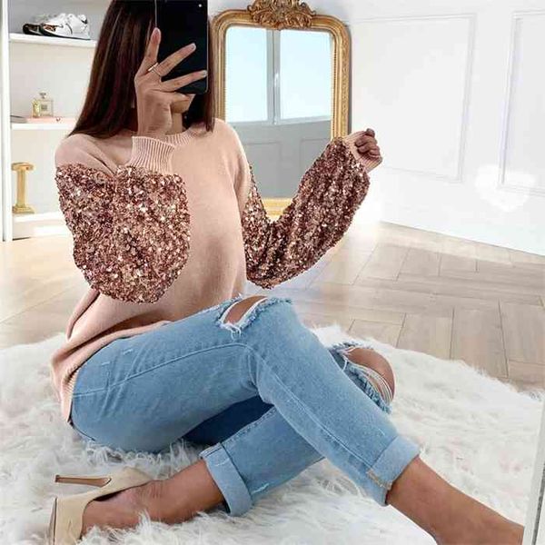 sale women sweater lantern long sleeve sequins bling lady pullover sweater korean slim knit slim sweater female knitwear d30, White;black
sale women sweater lantern long sleeve sequins bling lady pullover sweater korean slim knit slim sweater female knitwear d30, White;black