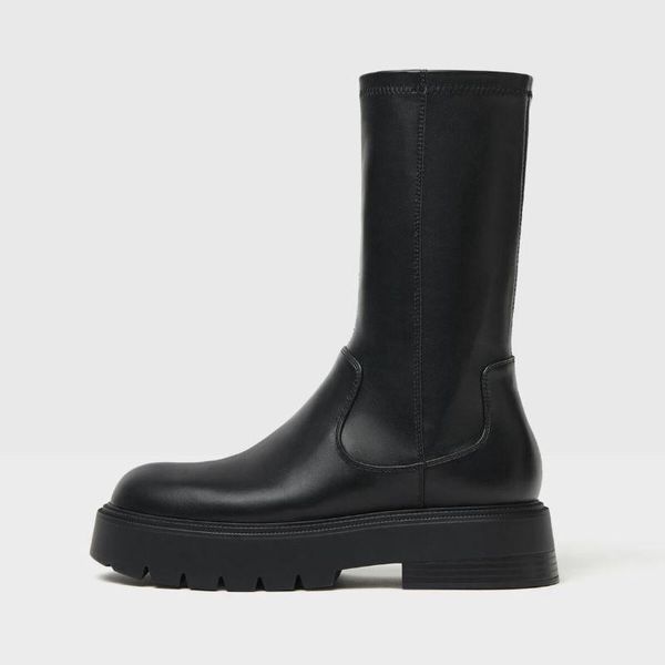 boots women mid calf real leather round toe winter shoes fashion short ladies footwear size 35-40, Black
boots women mid calf real leather round toe winter shoes fashion short ladies footwear size 35-40, Black