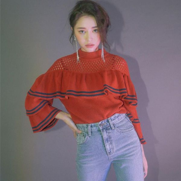 women's sweaters thicken sweater womens hollow out o-neck jumpers female wave edge contrast color pullover vintage elegant winter knitt, White;black
women's sweaters thicken sweater womens hollow out o-neck jumpers female wave edge contrast color pullover vintage elegant winter knitt, White;black