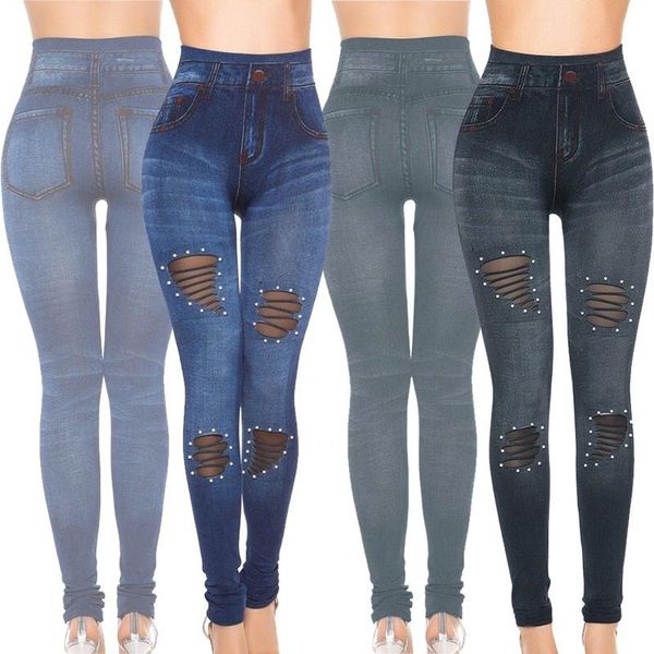 women's leggings blue jeans plus size for women 3xl high waist pencil pants ripped skinny elastic thin, Black
women's leggings blue jeans plus size for women 3xl high waist pencil pants ripped skinny elastic thin, Black