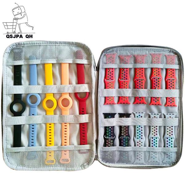 watch boxes & cases double layer multifunction portable strap box organizer band storage bag watchband holder travel case, Black;blue
watch boxes & cases double layer multifunction portable strap box organizer band storage bag watchband holder travel case, Black;blue