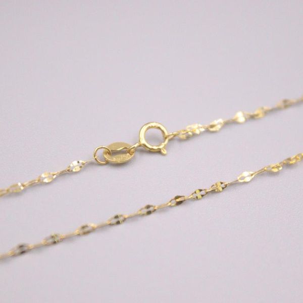chains au750 real 18k yellow gold chain neckalce for women female 1.4mm lip link choker necklace 18''l jewelry, Silver
chains au750 real 18k yellow gold chain neckalce for women female 1.4mm lip link choker necklace 18''l jewelry, Silver