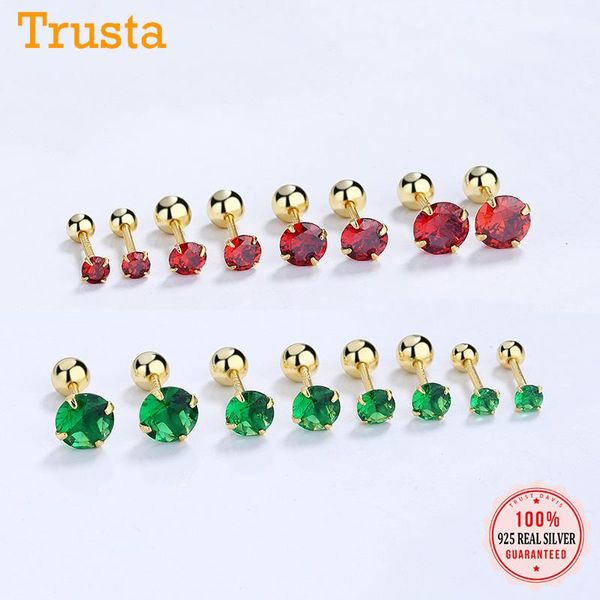 stud trustdavis real 925 sterling silver fashion shiny 3/4/5/6mm green red cz screw earrings for women wedding jewelry da2270, Golden;silver
stud trustdavis real 925 sterling silver fashion shiny 3/4/5/6mm green red cz screw earrings for women wedding jewelry da2270, Golden;silver