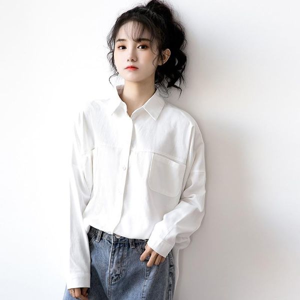 women's blouses & shirts noenname_null 2021 spring white shirt female loose wild student long sleeve and autumn 50c
women's blouses & shirts noenname_null 2021 spring white shirt female loose wild student long sleeve and autumn 50c