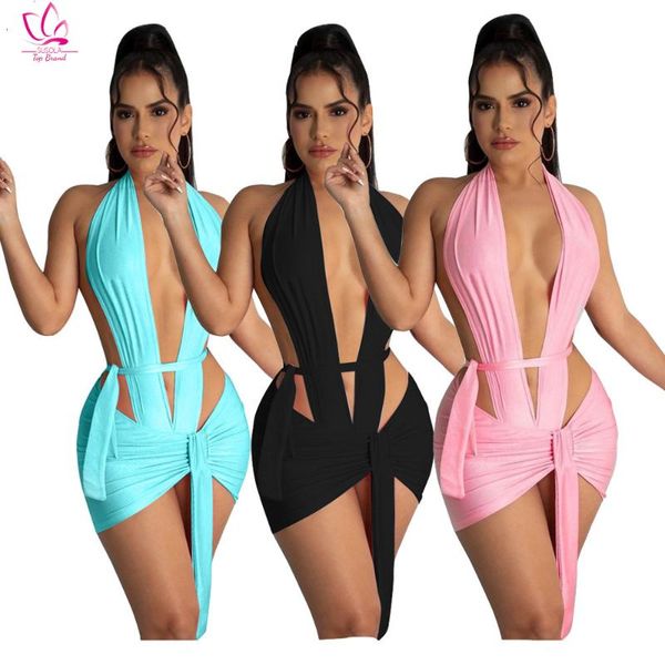 women's tracksuits women summer solid casual matching suits sleeveless halter low cut party bodysuit+skirts 2 piece sets 2021, Gray
women's tracksuits women summer solid casual matching suits sleeveless halter low cut party bodysuit+skirts 2 piece sets 2021, Gray