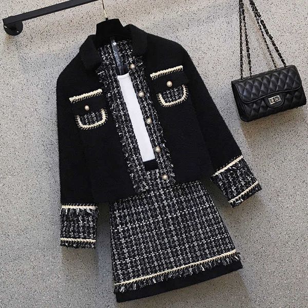two piece dress style small fragrance coat big size female fat sister dress show thin cover meat suit two foreign garments ykr7, White
two piece dress style small fragrance coat big size female fat sister dress show thin cover meat suit two foreign garments ykr7, White