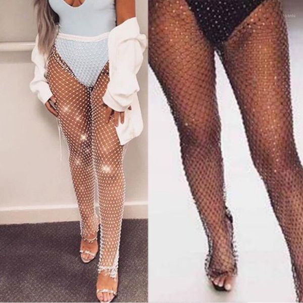 women's pants & capris 2021 crystal diamond mesh women summer hollow out transparent loose long fishnet trousers, Black;white
women's pants & capris 2021 crystal diamond mesh women summer hollow out transparent loose long fishnet trousers, Black;white