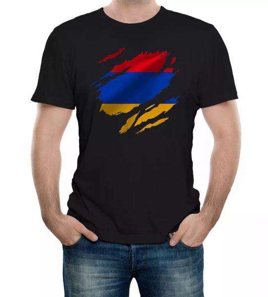 Torn Armenia Flag Men's T-Shirt Armenian Yerevan Country national football, White;black
Torn Armenia Flag Men's T-Shirt Armenian Yerevan Country national football, White;black