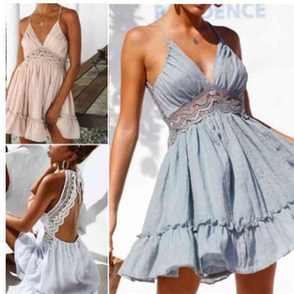 women dress casual sleeveless deep v-neck boho floral summer evening party beach lace sundress solid princess ruffles clothing 210522, Black;gray
women dress casual sleeveless deep v-neck boho floral summer evening party beach lace sundress solid princess ruffles clothing 210522, Black;gray