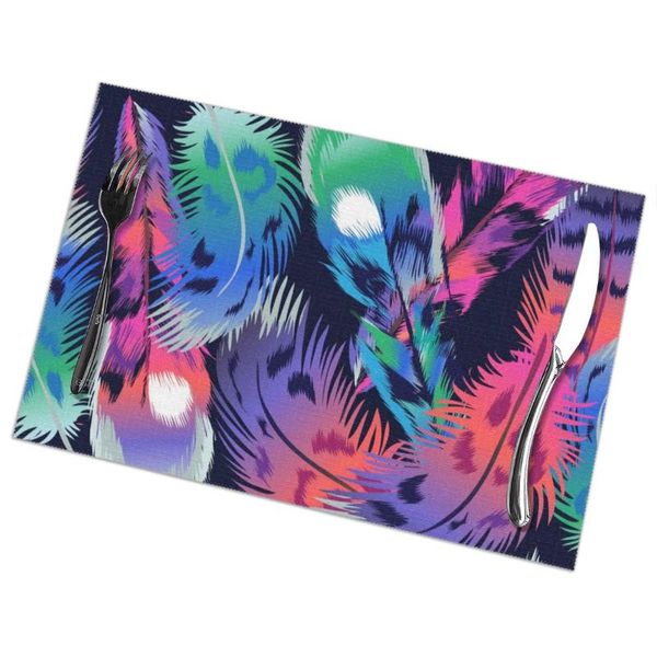 mats & pads 6 pcs placemat table mat colorful bird feathers for tables heat-insulation linen kitchen dining
mats & pads 6 pcs placemat table mat colorful bird feathers for tables heat-insulation linen kitchen dining