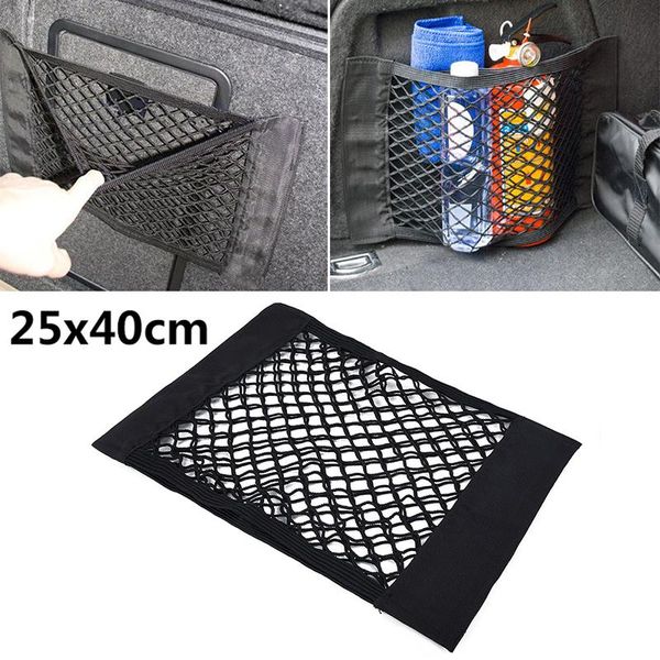 car organizer storage net pocket nylon 40*25cm black suv practical tools cargo grid universal double layer easy installation
car organizer storage net pocket nylon 40*25cm black suv practical tools cargo grid universal double layer easy installation