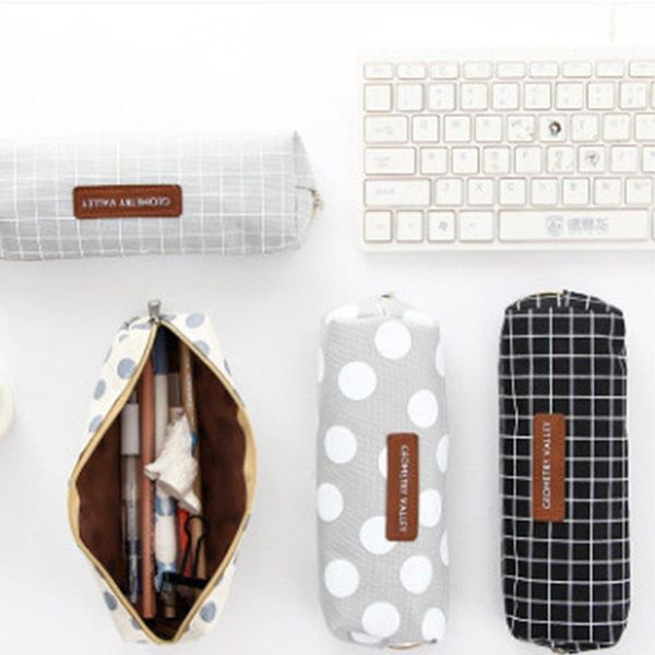 cosmetic bags & cases brief style geometry grid dot student pencil case school pen for girls boys stationery canvas big bag
cosmetic bags & cases brief style geometry grid dot student pencil case school pen for girls boys stationery canvas big bag