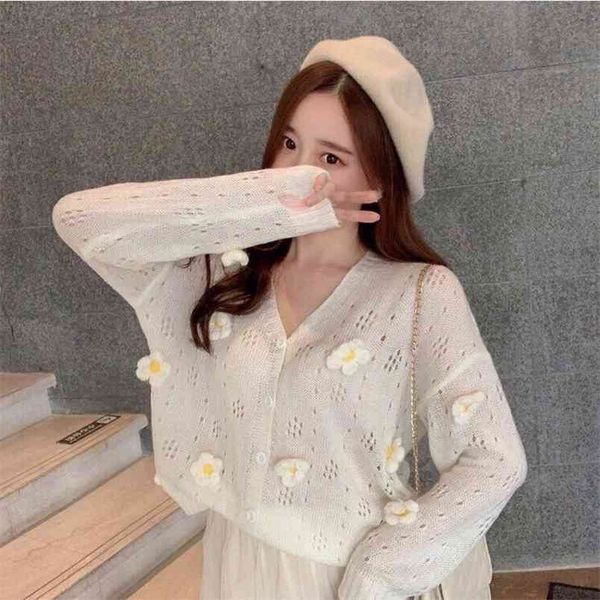 thin section v-neck long-sleeved knitted sweater femal flower decoration stitching single-breasted cardigan women spring 210427, White;black
thin section v-neck long-sleeved knitted sweater femal flower decoration stitching single-breasted cardigan women spring 210427, White;black