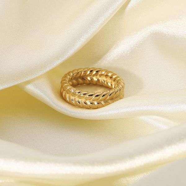 cluster rings 18k gold plated 316l stainless steel for women unique wheat ears finger female waterproof jewelry, Golden;silver
cluster rings 18k gold plated 316l stainless steel for women unique wheat ears finger female waterproof jewelry, Golden;silver