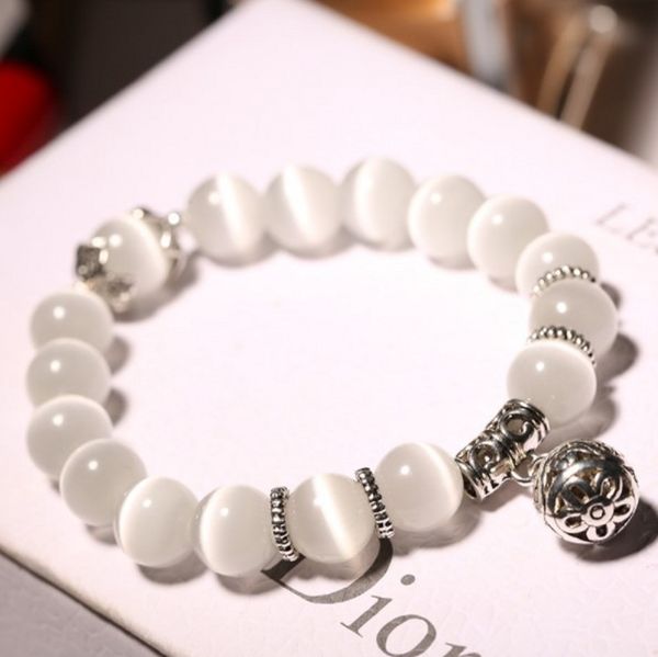 natural crystal cat eye stone electroplated beaded bracelet single ring transfer ball retro women's bracelet, Black
natural crystal cat eye stone electroplated beaded bracelet single ring transfer ball retro women's bracelet, Black