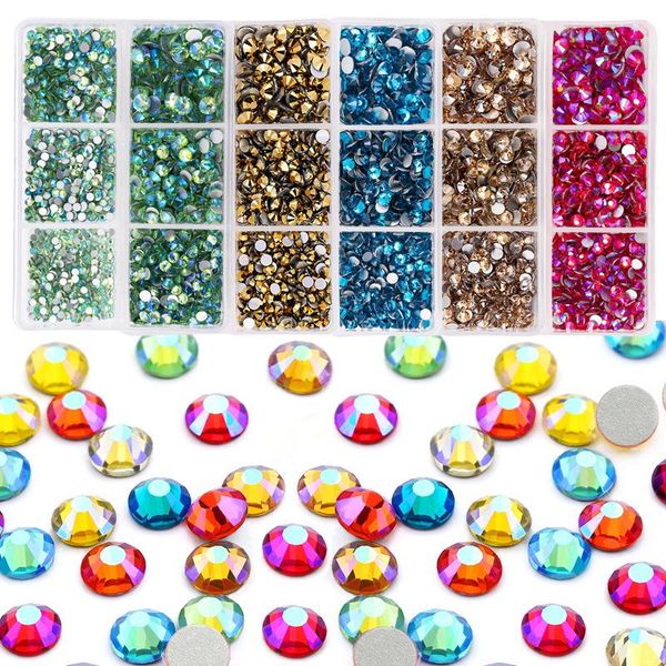 nail art decorations 6grids/box 1000pcs ss6-ss20 ab glitter flatback round diamonds acrylic rhinestons jewel manicure charm diy supplies set, Silver;gold
nail art decorations 6grids/box 1000pcs ss6-ss20 ab glitter flatback round diamonds acrylic rhinestons jewel manicure charm diy supplies set, Silver;gold