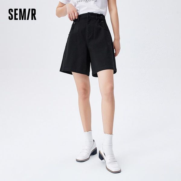 women's shorts semir casual women high waist big pockets simple classic loose a word 2021 summer short pants, White;black
women's shorts semir casual women high waist big pockets simple classic loose a word 2021 summer short pants, White;black