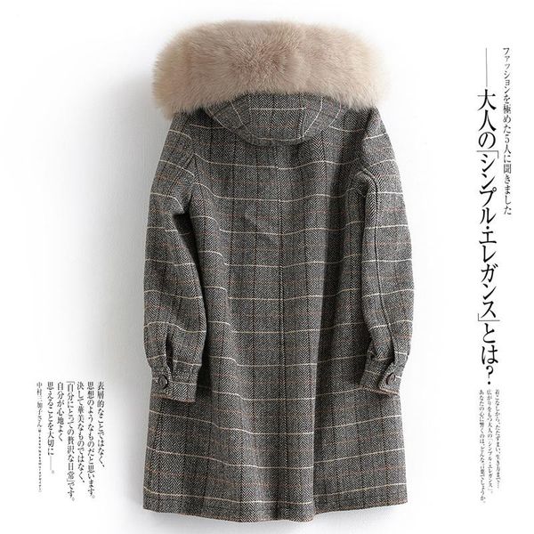women's fur & faux 2021 real coat women wool jacket long winter warm lamb lining coats female collar casaco feminino lx2533, Black
women's fur & faux 2021 real coat women wool jacket long winter warm lamb lining coats female collar casaco feminino lx2533, Black