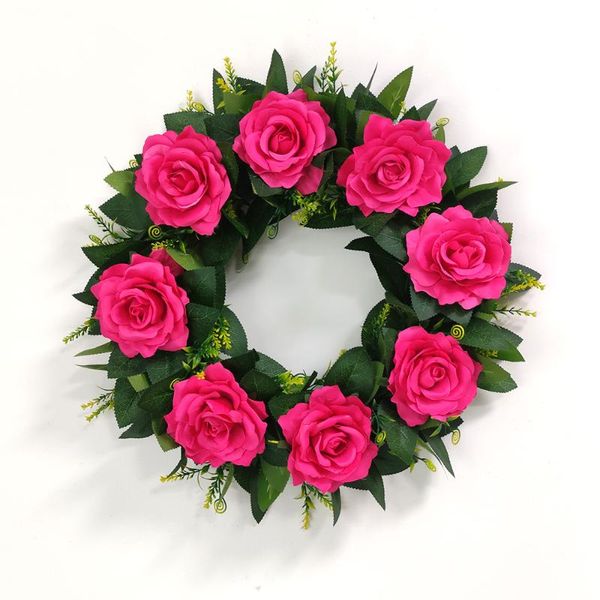 decorative flowers & wreaths rose flower artificial door hanging garland with green leaves spring wreath for front wedding party decoration
decorative flowers & wreaths rose flower artificial door hanging garland with green leaves spring wreath for front wedding party decoration