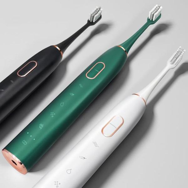 sonic electric toothbrush ultrasonic automatic smart tooth brush wireless charge base waterproof 5 mode with 2 head gift
sonic electric toothbrush ultrasonic automatic smart tooth brush wireless charge base waterproof 5 mode with 2 head gift