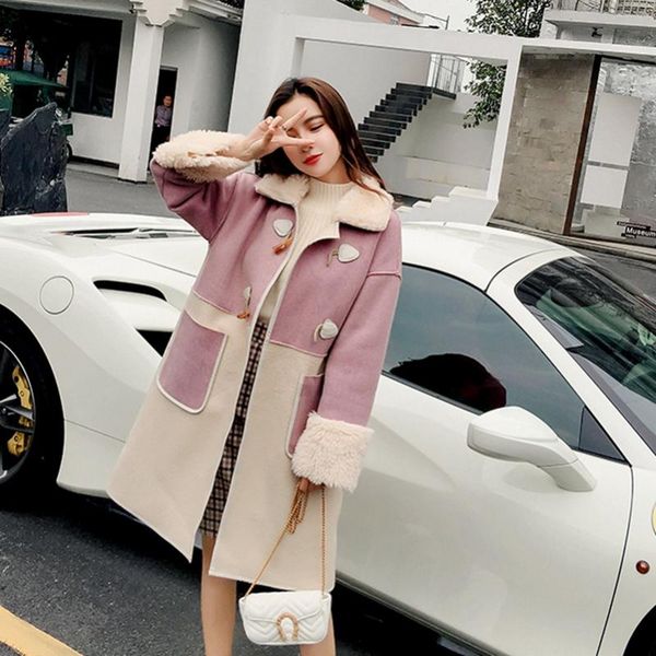 women's trench coats female spring autumn fashion the loose horn buckle color matching coat casual stylish, Tan;black
women's trench coats female spring autumn fashion the loose horn buckle color matching coat casual stylish, Tan;black