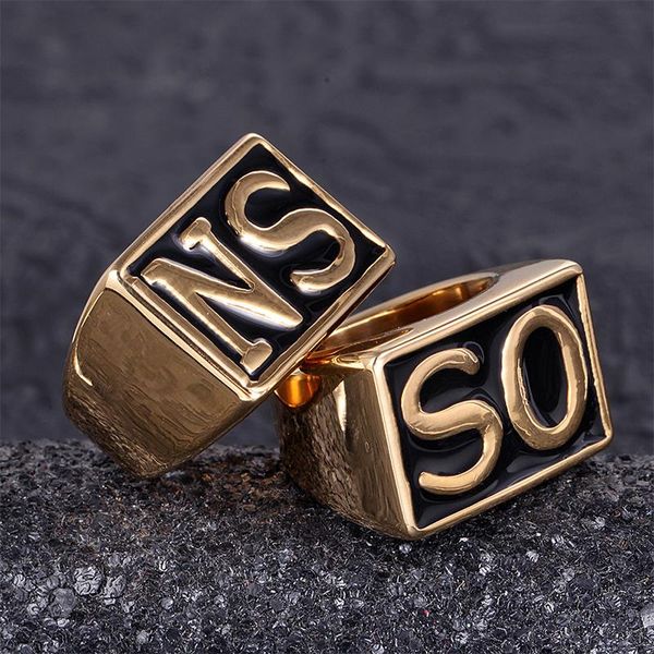cluster rings vintage stainless steel letter ring golden personality europe and america ns so trend jewelry accessories gift wholesale, Golden;silver
cluster rings vintage stainless steel letter ring golden personality europe and america ns so trend jewelry accessories gift wholesale, Golden;silver
