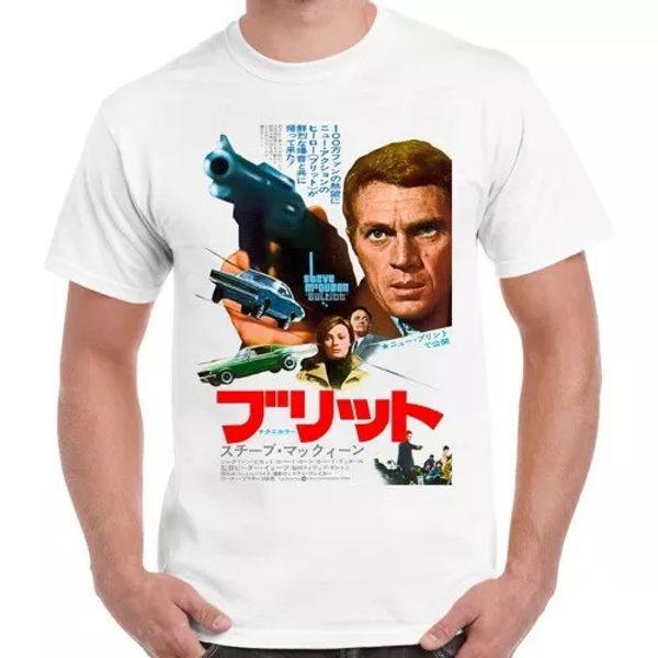 bullitt thriller steve mcqueen 60s japanese poster film retro t shirt 789, White;black
bullitt thriller steve mcqueen 60s japanese poster film retro t shirt 789, White;black