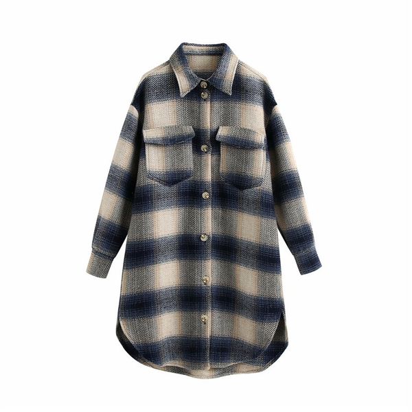 evfer winter fashion ladies blue thick woolen long jacket women casual sleeve plaid outwear jackets streetwear coats chic 210421, Black;brown
evfer winter fashion ladies blue thick woolen long jacket women casual sleeve plaid outwear jackets streetwear coats chic 210421, Black;brown