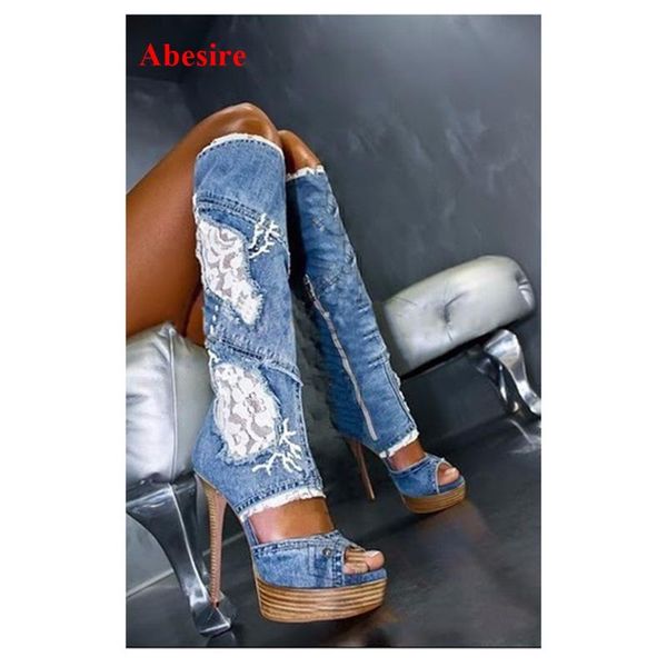 boots peep toe over the knee platform cowboy flower hollow out fashion design women spring autumn shoes thin heel patchwork, Black
boots peep toe over the knee platform cowboy flower hollow out fashion design women spring autumn shoes thin heel patchwork, Black