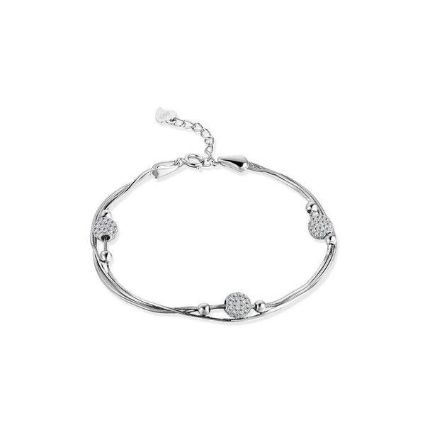 link, chain cross-border elegant ball player jewelry women's s925 silver polished personalized trend circle bead bracelet, Black
link, chain cross-border elegant ball player jewelry women's s925 silver polished personalized trend circle bead bracelet, Black