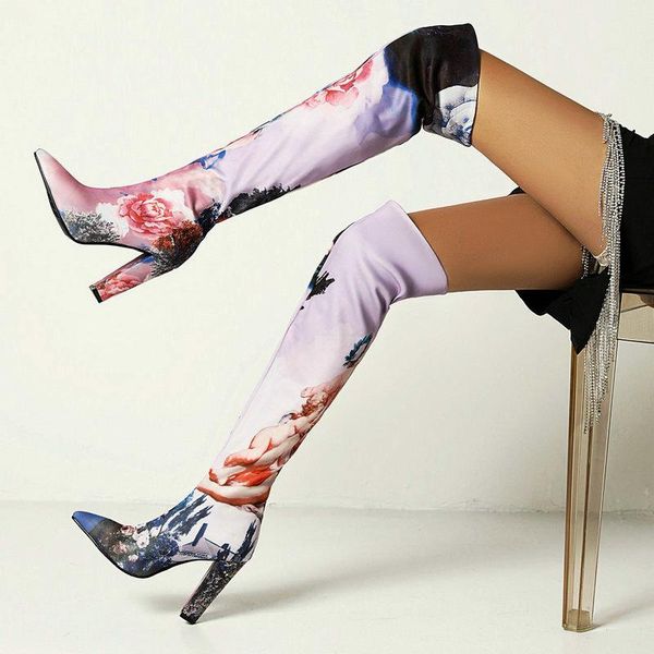 boots women flowers print slip on over the knee square high heel long ladies pointed toe autumn winter women's shoes, Black
boots women flowers print slip on over the knee square high heel long ladies pointed toe autumn winter women's shoes, Black