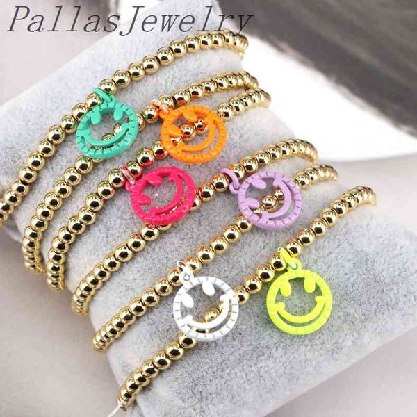 6pcs enamel happy face lovely charms bracelet for women gold bead plated chain string bracelet, Golden;silver
6pcs enamel happy face lovely charms bracelet for women gold bead plated chain string bracelet, Golden;silver