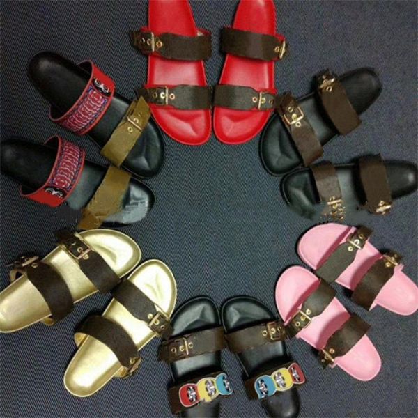 fashion-women men sandal luxury designer lady gentlemen colorful canvas letter anatomic leather slide 6 style model size 35-42, Black
fashion-women men sandal luxury designer lady gentlemen colorful canvas letter anatomic leather slide 6 style model size 35-42, Black